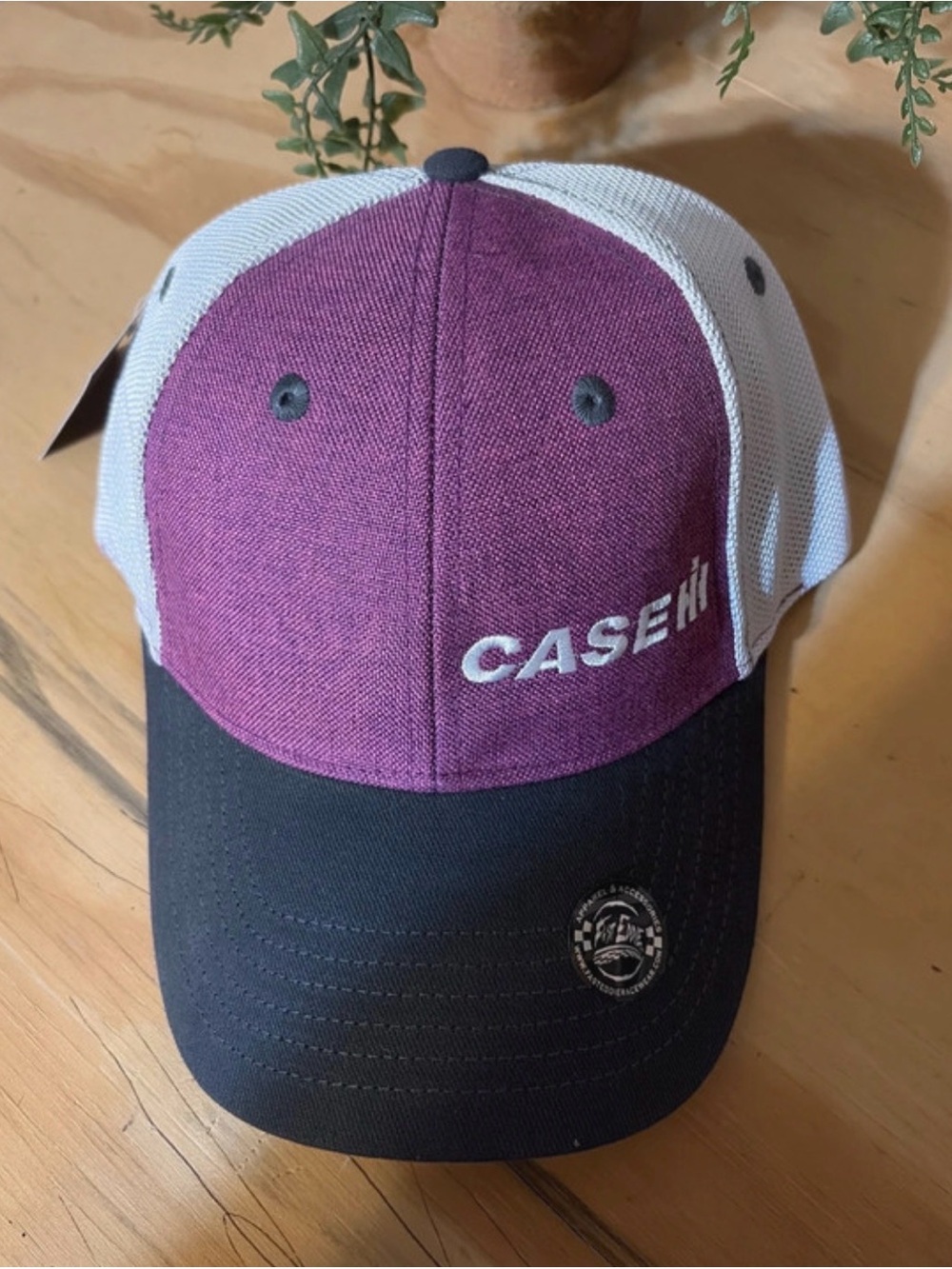 Purple and Black Mesh-Back Trucker Cap